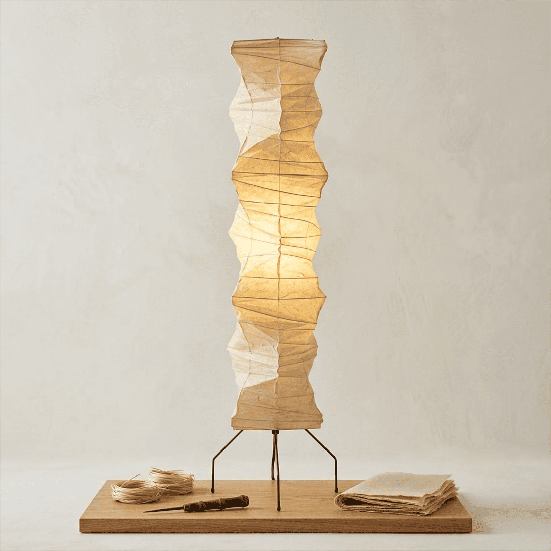 Akari UF4-33N Washi Paper Tall Floor Lamp