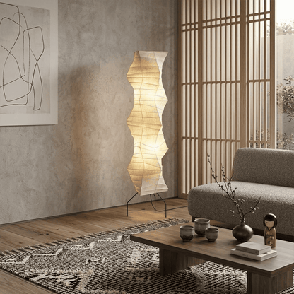 Akari UF4-33N Washi Paper Tall Floor Lamp