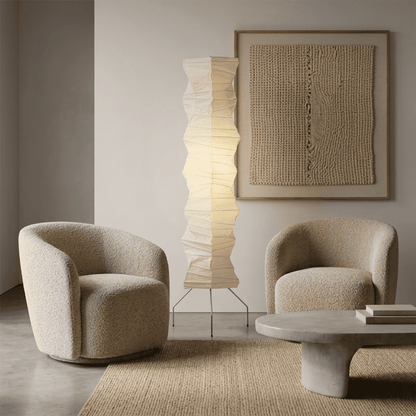 Akari UF4-33N Washi Paper Tall Floor Lamp