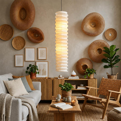 Akari 31N Washi Paper Cylindrical Pendant Light