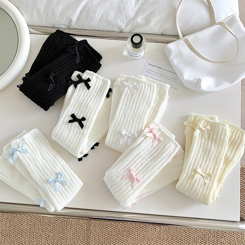 Japanese Bow Detail Cotton Socks