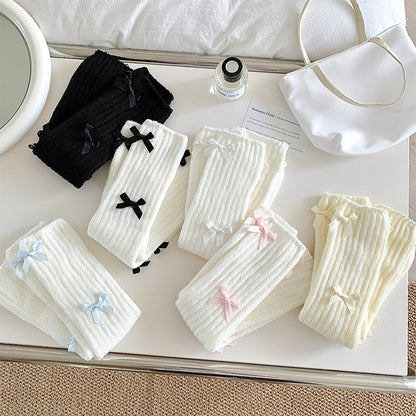 Japanese Bow Detail Cotton Socks