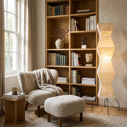Akari UF4-L9 Washi Paper Tall Cocoon Floor Lamp
