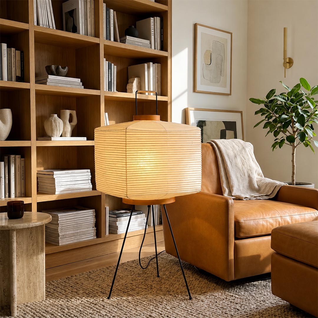 Akari 9A Washi Paper Tripod Table Lamp