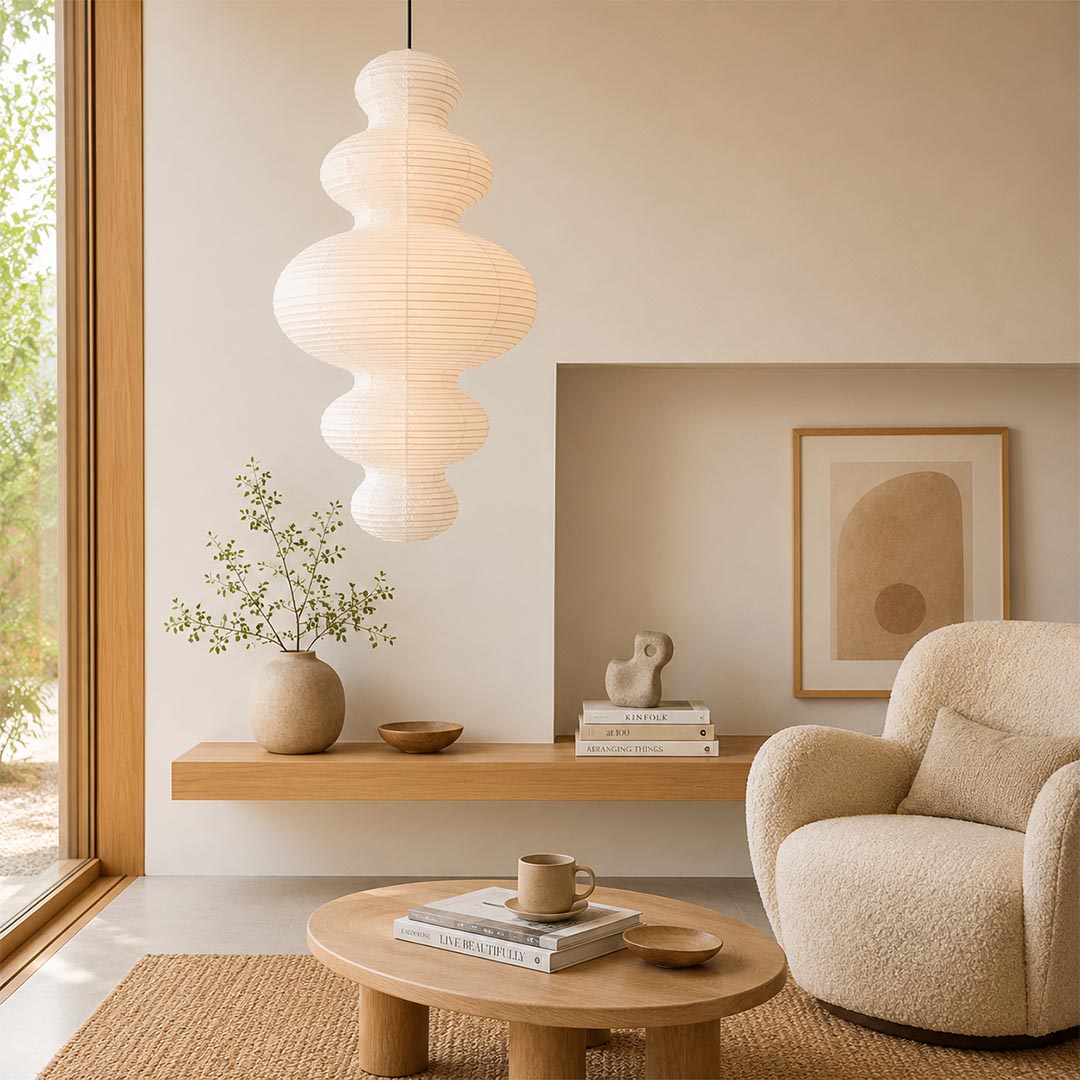 Akari Juni Washi Paper Pendant Lamp