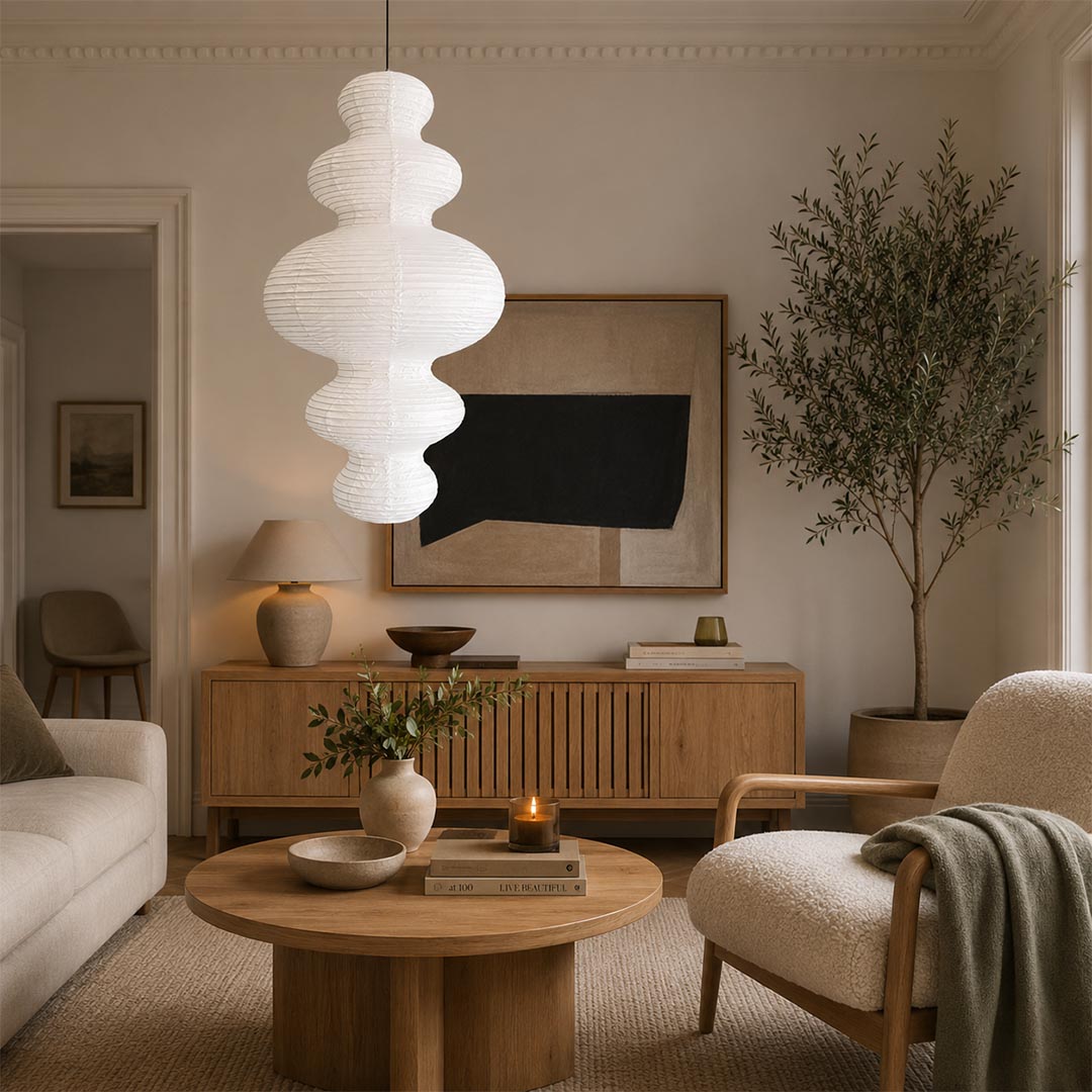 Akari Juni Washi Paper Pendant Lamp