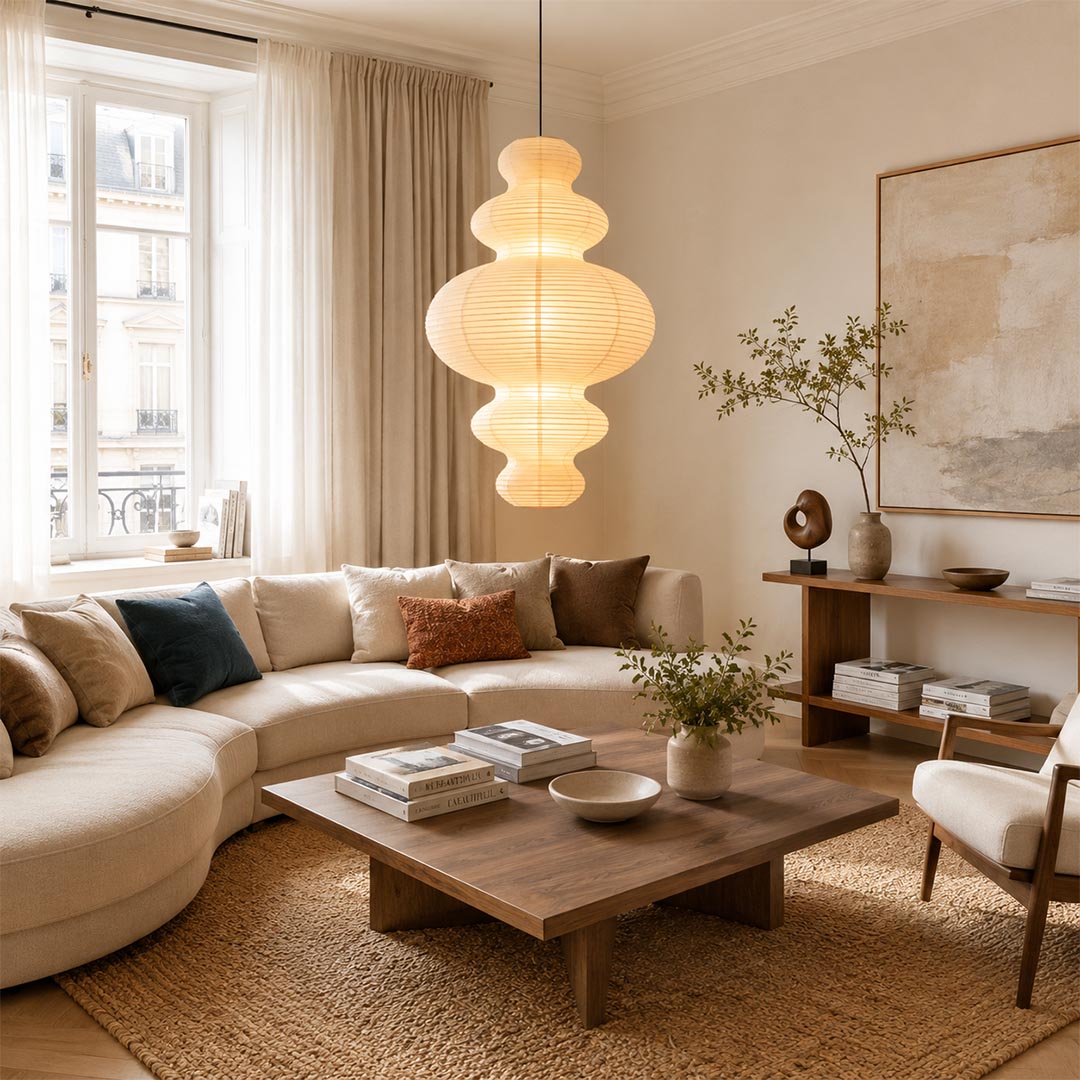 Akari Juni Washi Paper Pendant Lamp