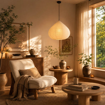 Kuri Washi Paper Pendant Light