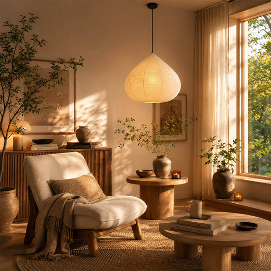 Kuri Washi Paper Pendant Light
