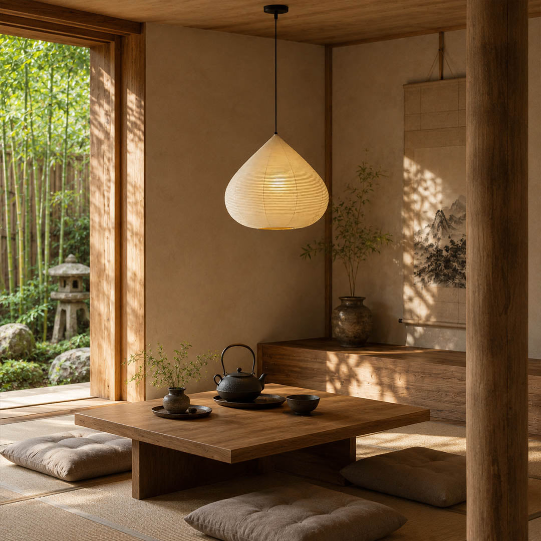 Kuri Washi Paper Pendant Light