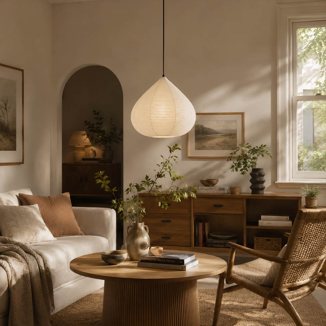 Kuri Washi Paper Pendant Light