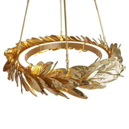 Laurentine Cast Brass Wreath Chandelier