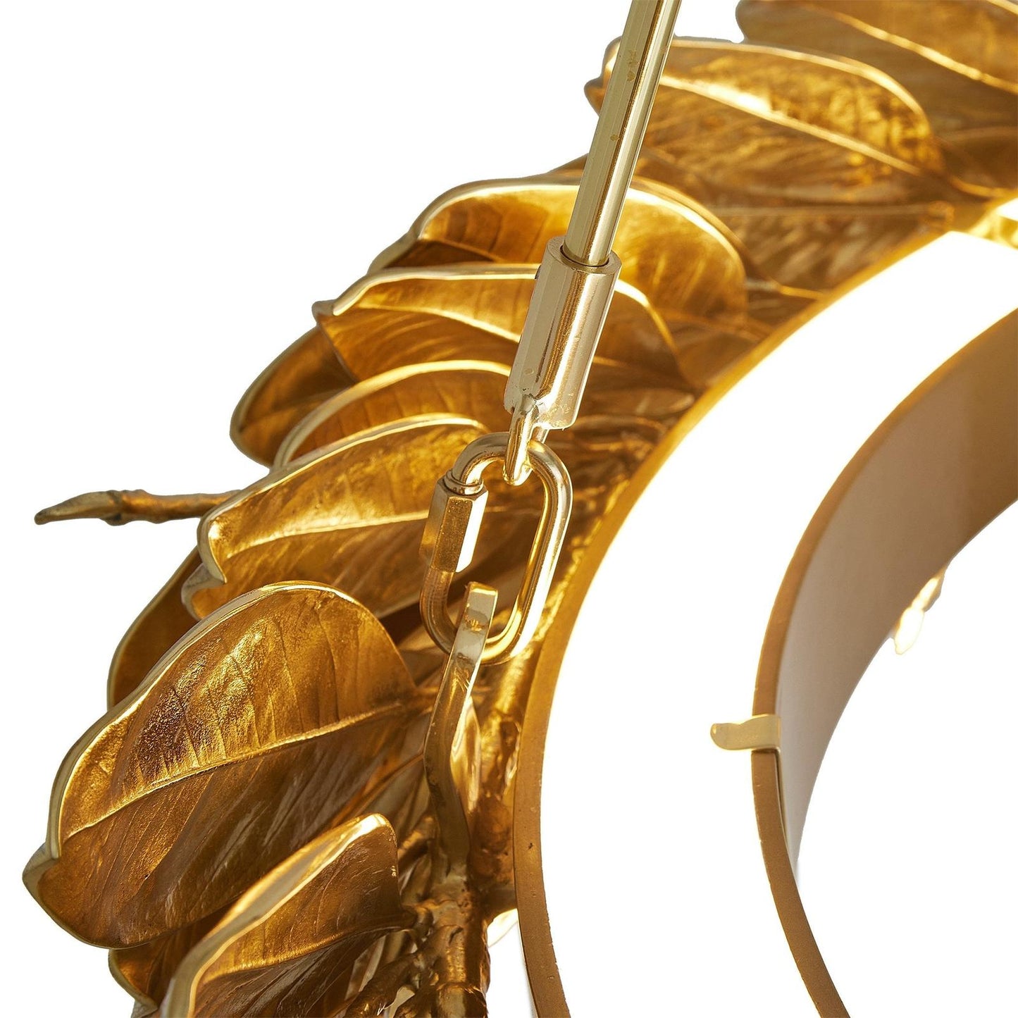Laurentine Cast Brass Wreath Chandelier