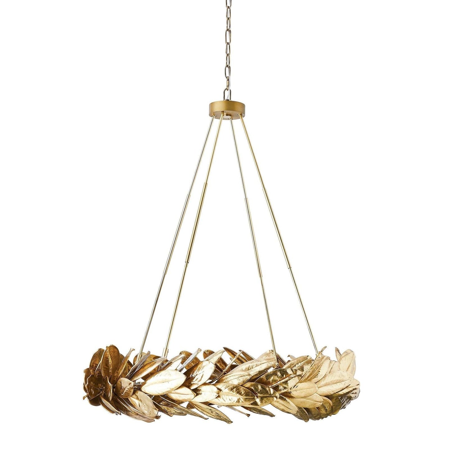 Laurentine Cast Brass Wreath Chandelier
