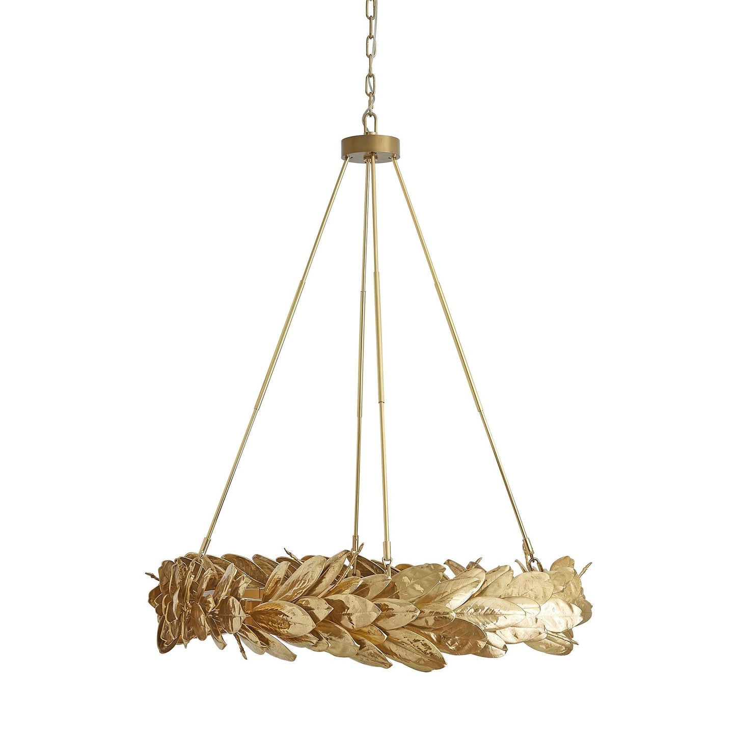 Laurentine Cast Brass Wreath Chandelier