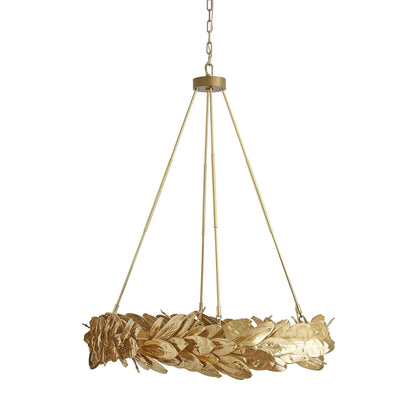 Laurentine Cast Brass Wreath Chandelier