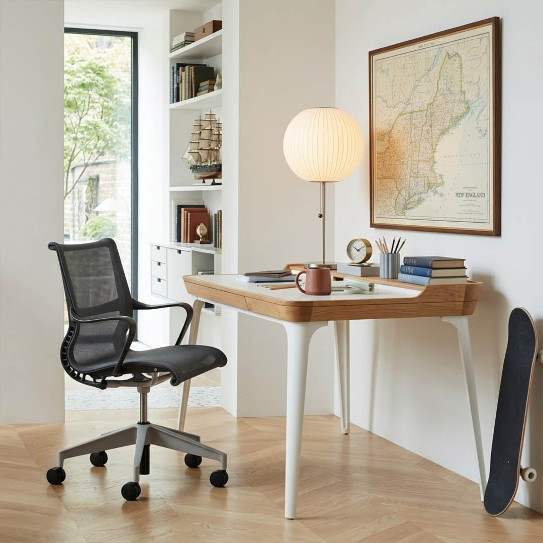 Maeve Tall Chrome & Faux Silk Console Lamp