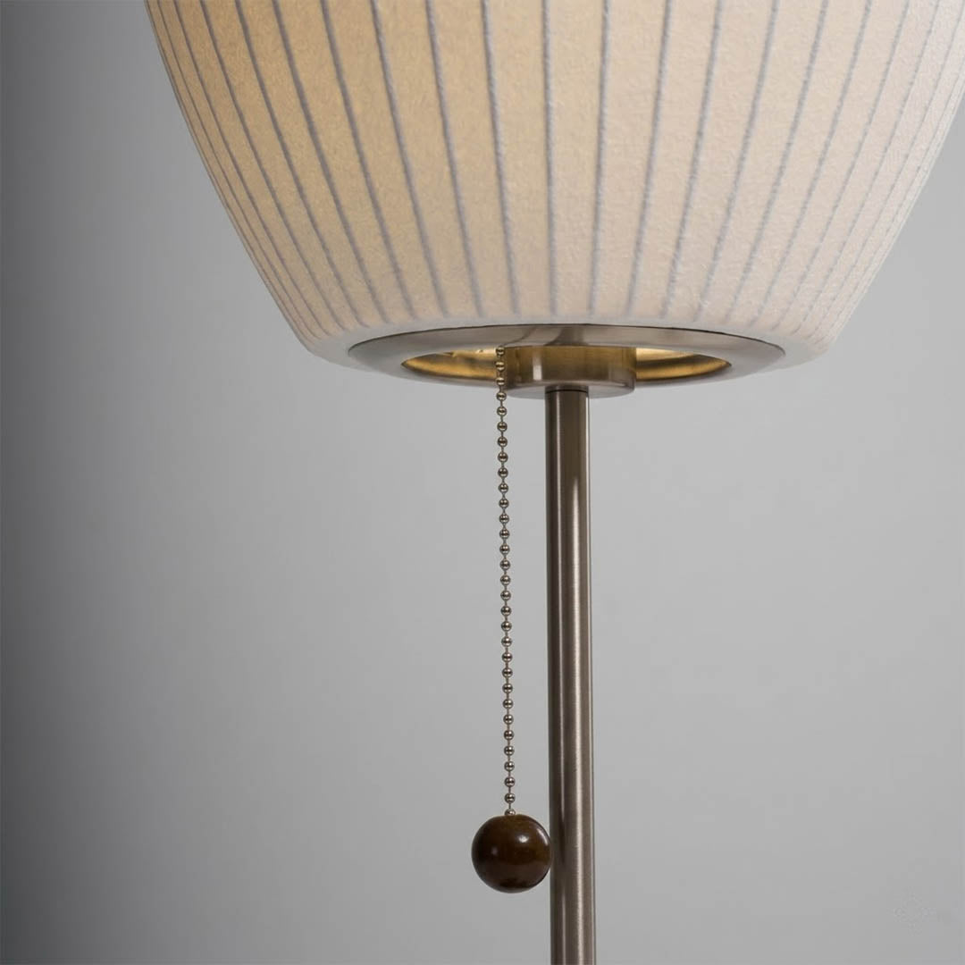Maeve Tall Chrome & Faux Silk Console Lamp
