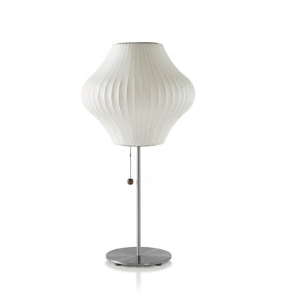 Maeve Tall Chrome & Faux Silk Console Lamp