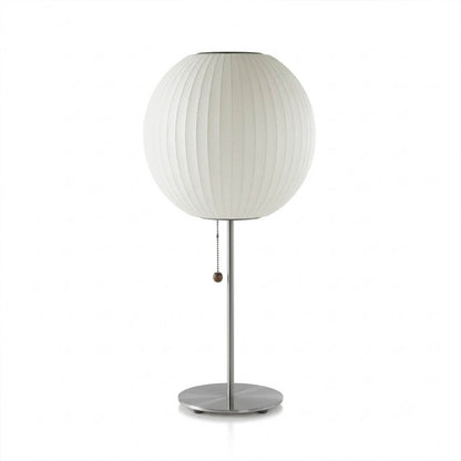 Maeve Tall Chrome & Faux Silk Console Lamp