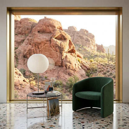 Maeve Tall Chrome & Faux Silk Console Lamp