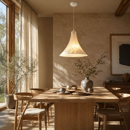 Marlow Wide-Flat Silk Disc Pendant Light
