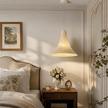 Marlow Wide-Flat Silk Disc Pendant Light