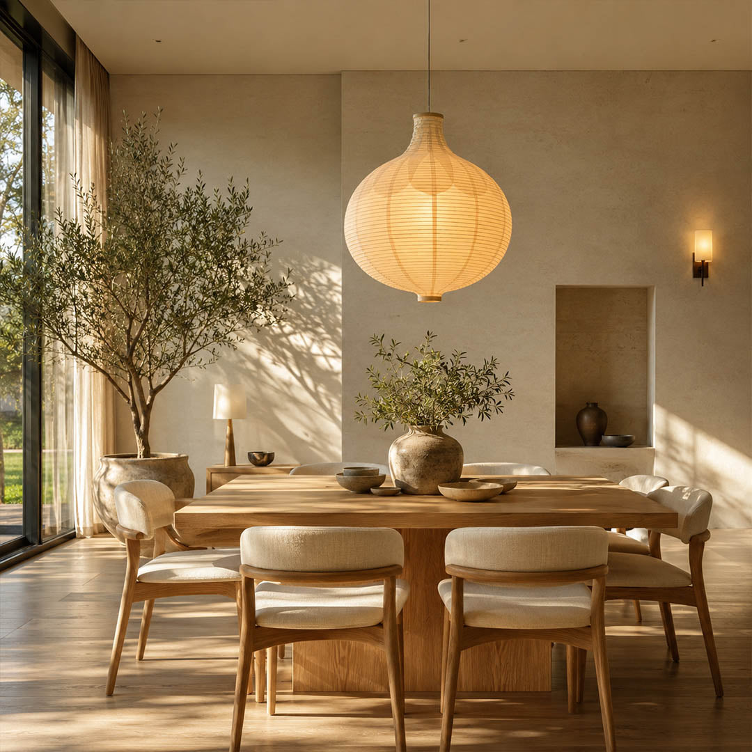 Mayu Washi Paper Pendant Light