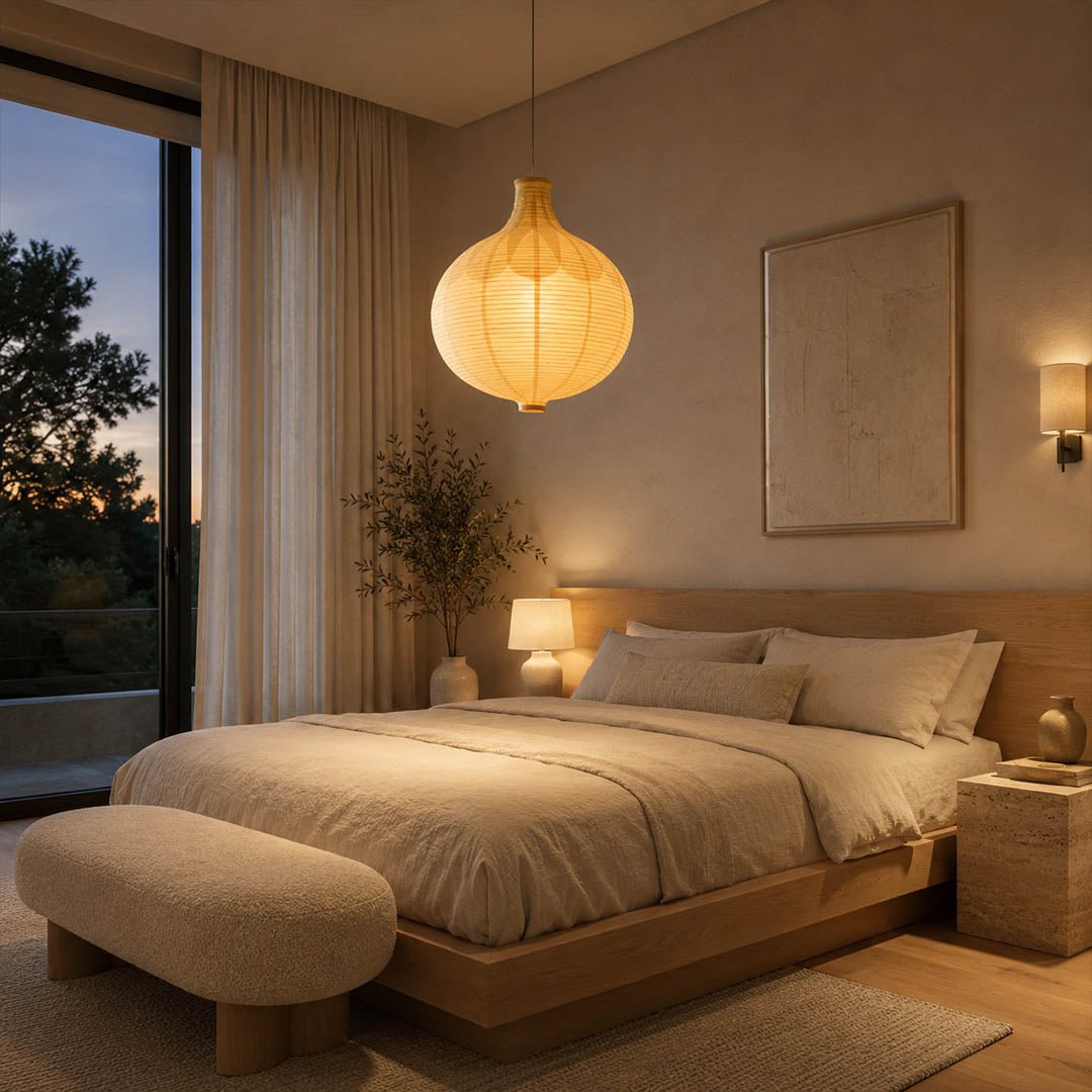 Mayu Washi Paper Pendant Light