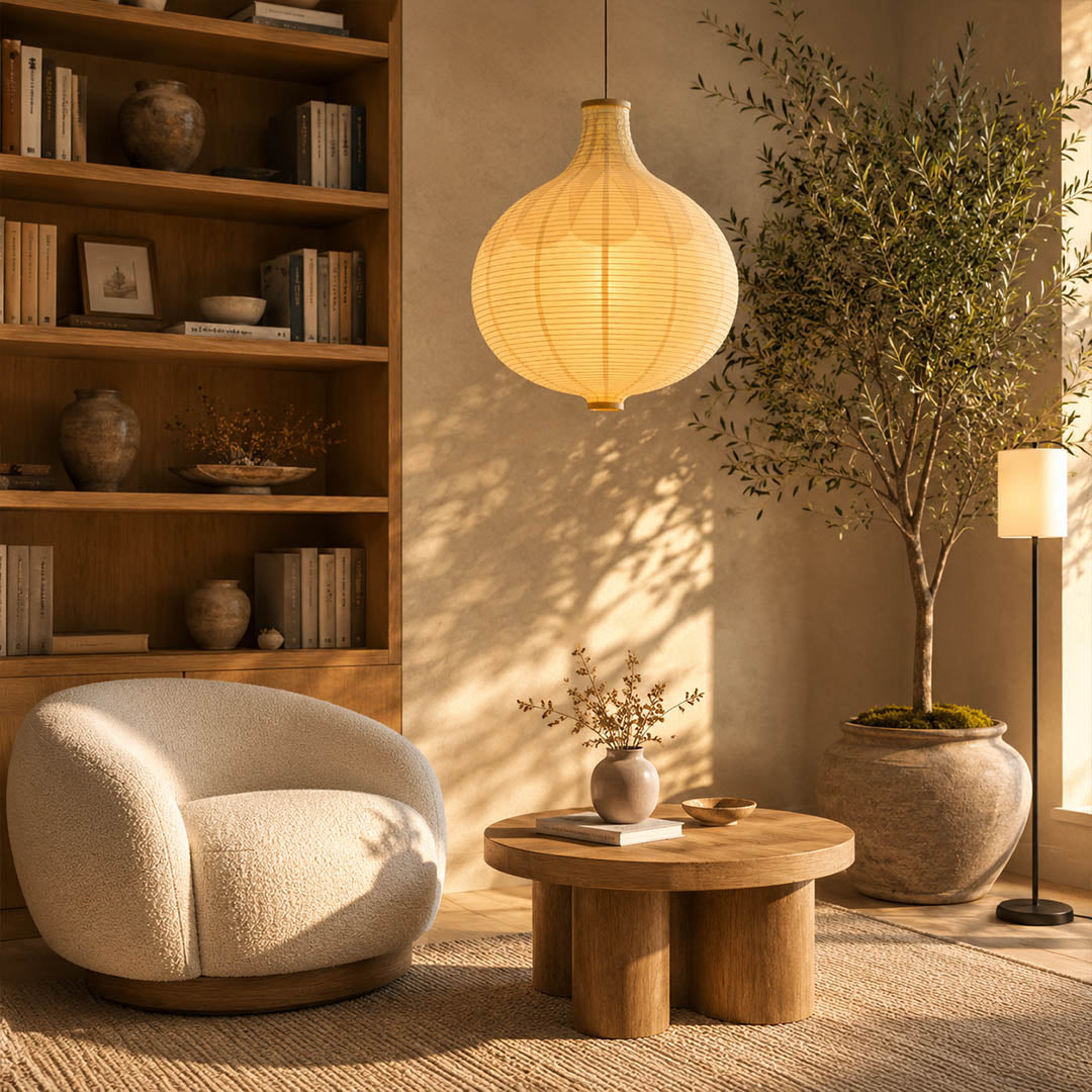 Mayu Washi Paper Pendant Light