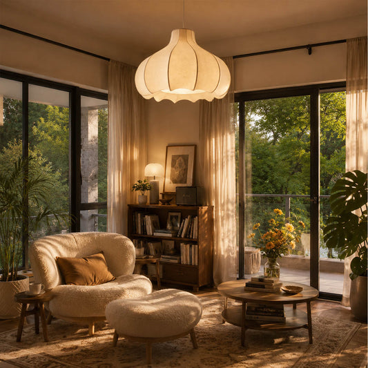 Odalia Silk Drum Pendant Light