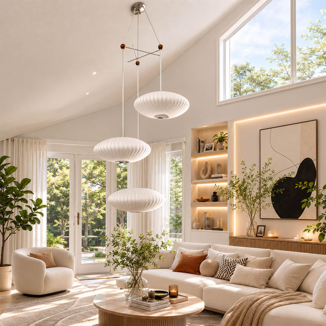 Perla Silk Bubble Cluster Pendant Light