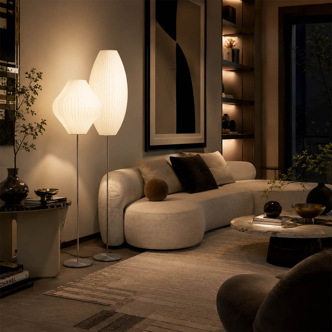 Perla Silk Bubble Floor Lamp