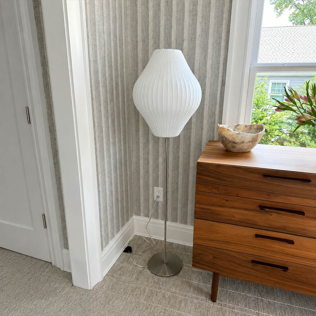 Perla Silk Bubble Floor Lamp