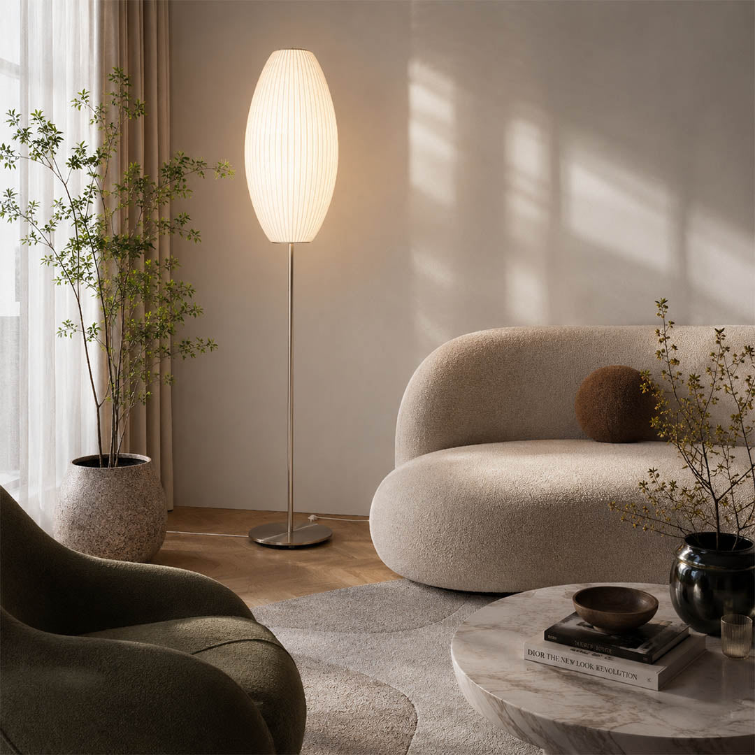 Perla Silk Bubble Floor Lamp