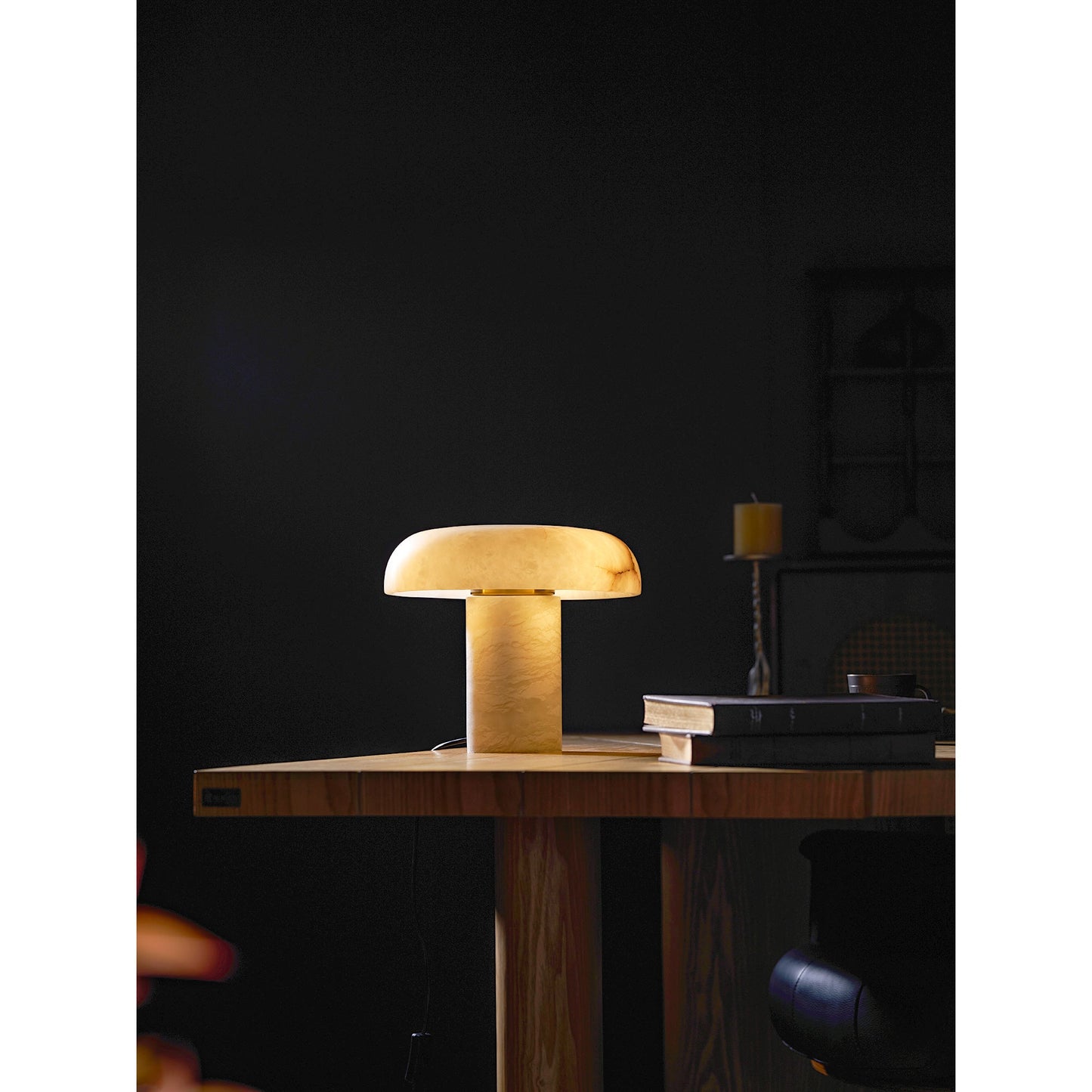 Mushroom Type Alabaster Table Lamp