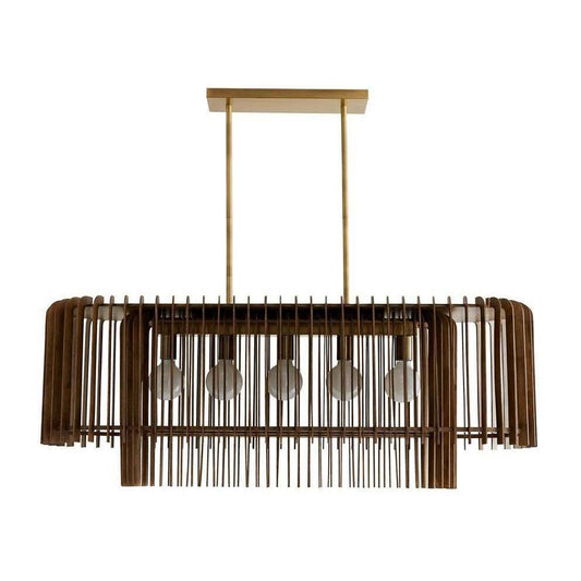 Ravello Walnut Halo Chandelier
