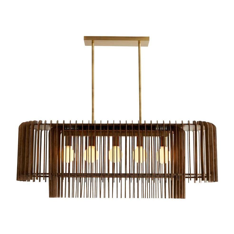 Ravello Walnut Halo Chandelier