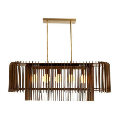 Ravello Walnut Halo Chandelier