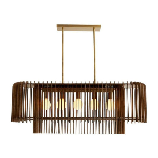 Ravello Walnut Halo Chandelier