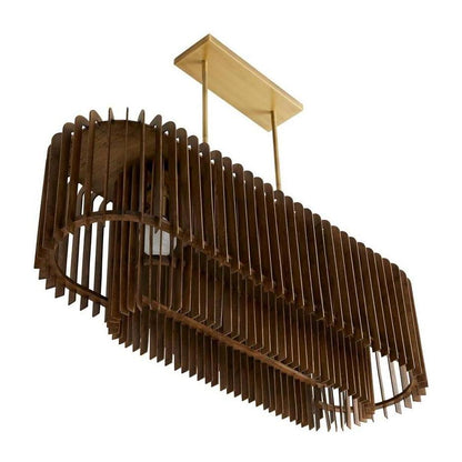 Ravello Walnut Halo Chandelier
