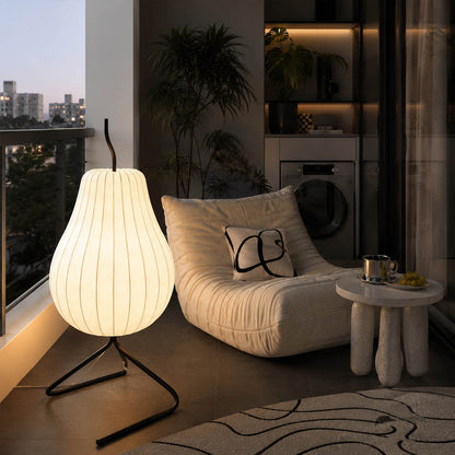 Rina Silk Pear Floor Lamp