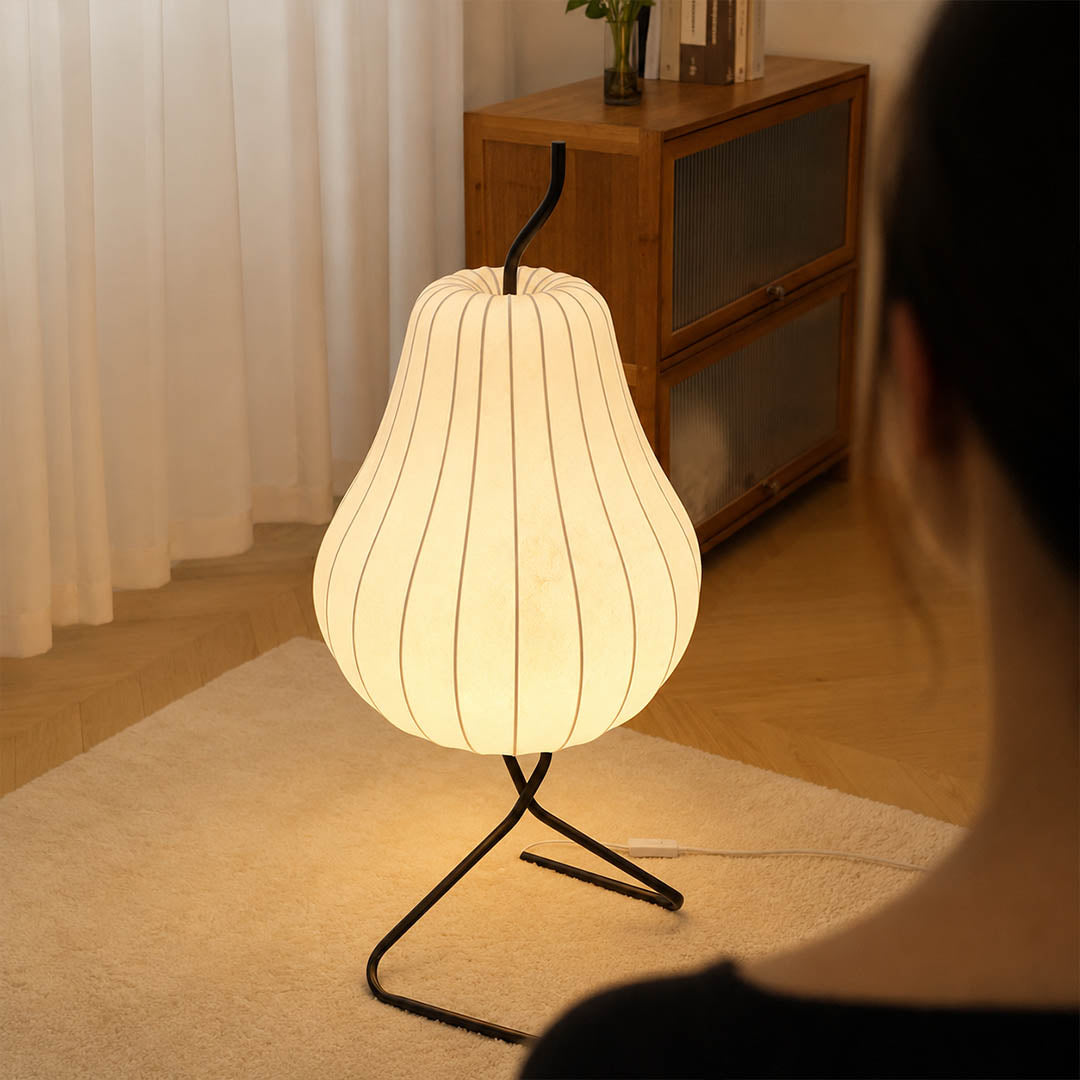 Rina Silk Pear Floor Lamp
