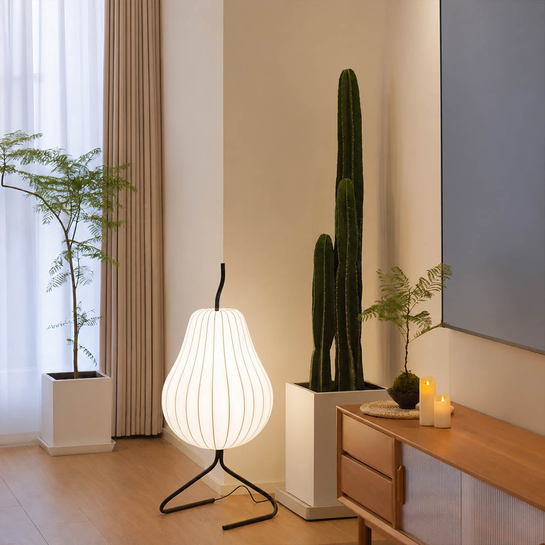 Rina Silk Pear Floor Lamp