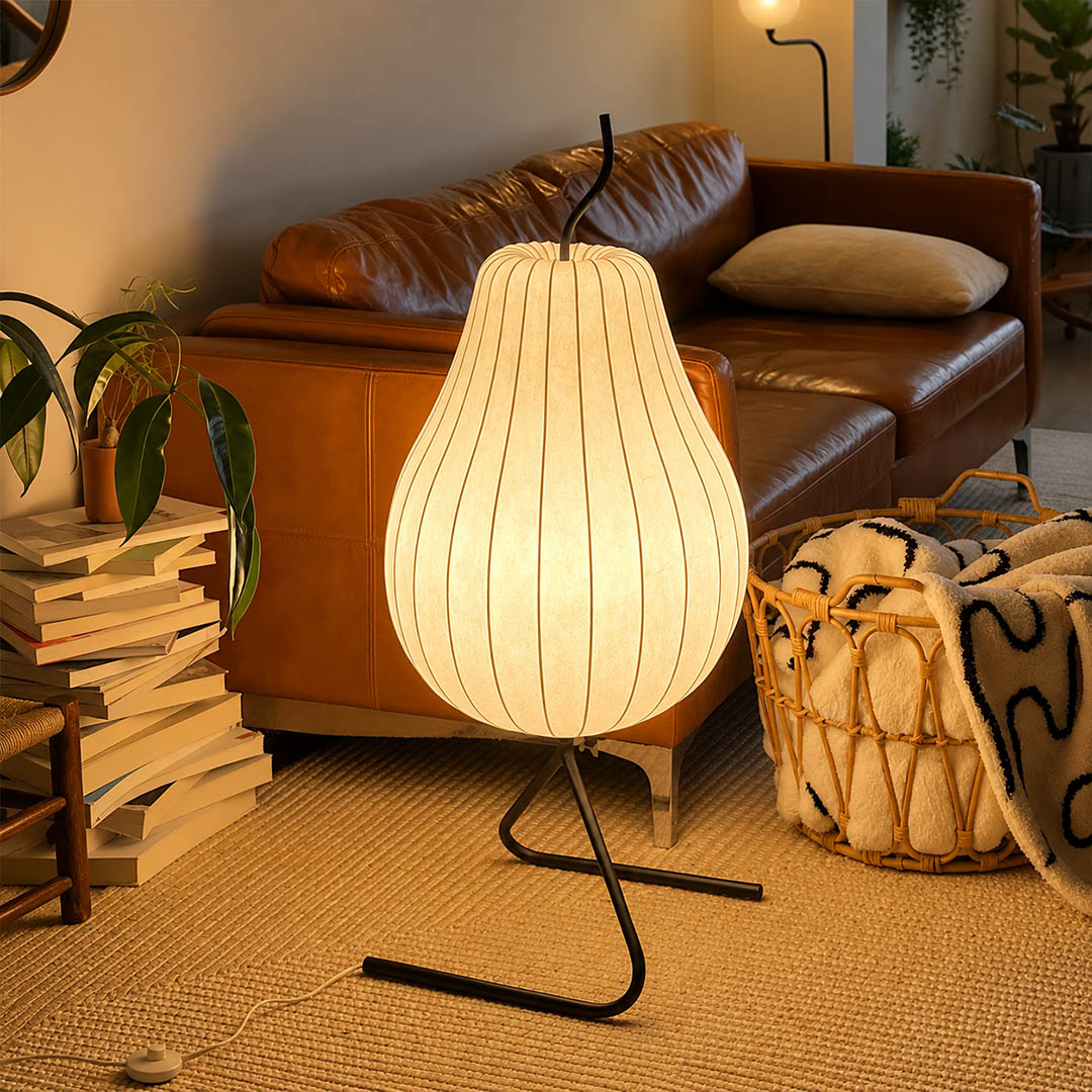 Rina Silk Pear Floor Lamp