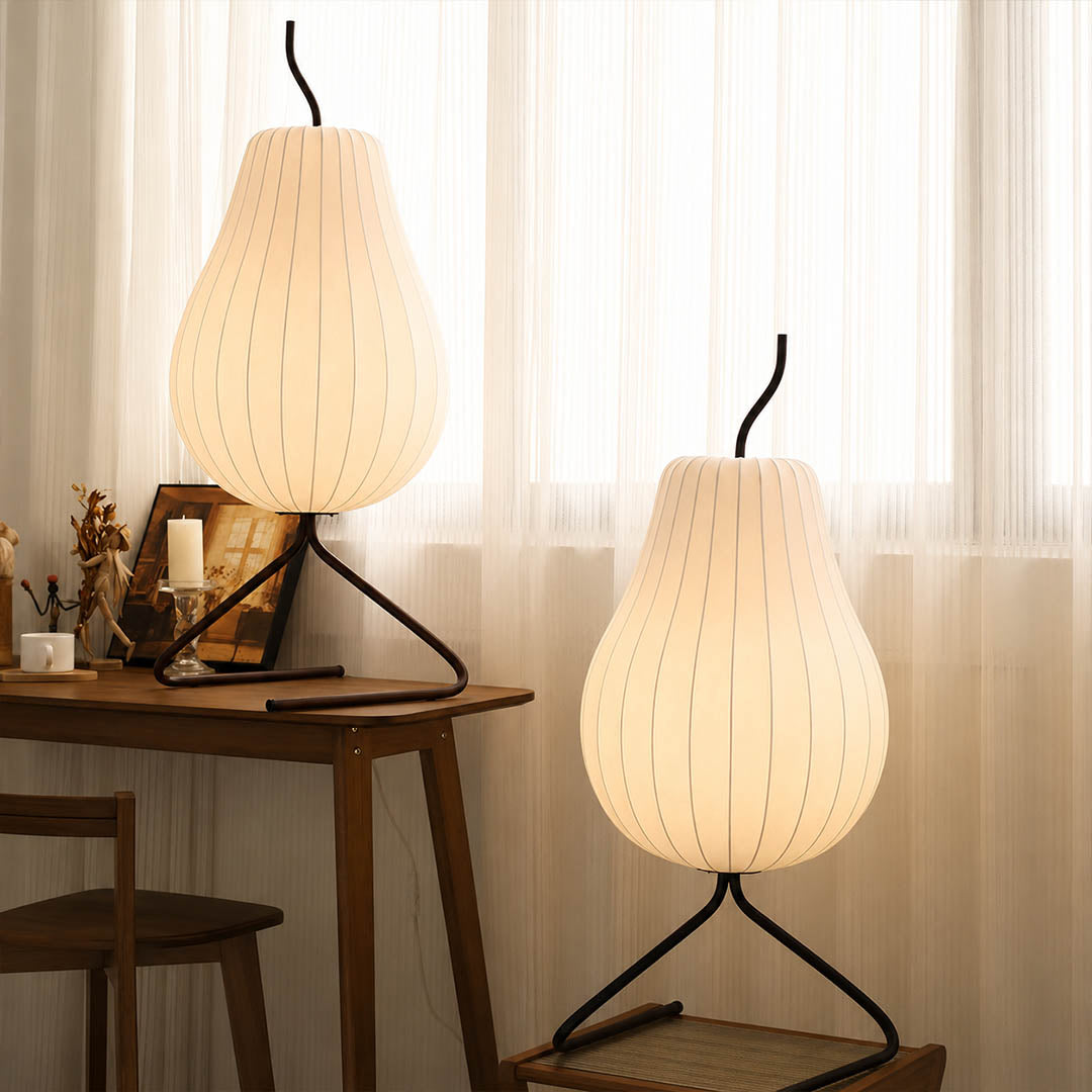 Rina Silk Pear Floor Lamp