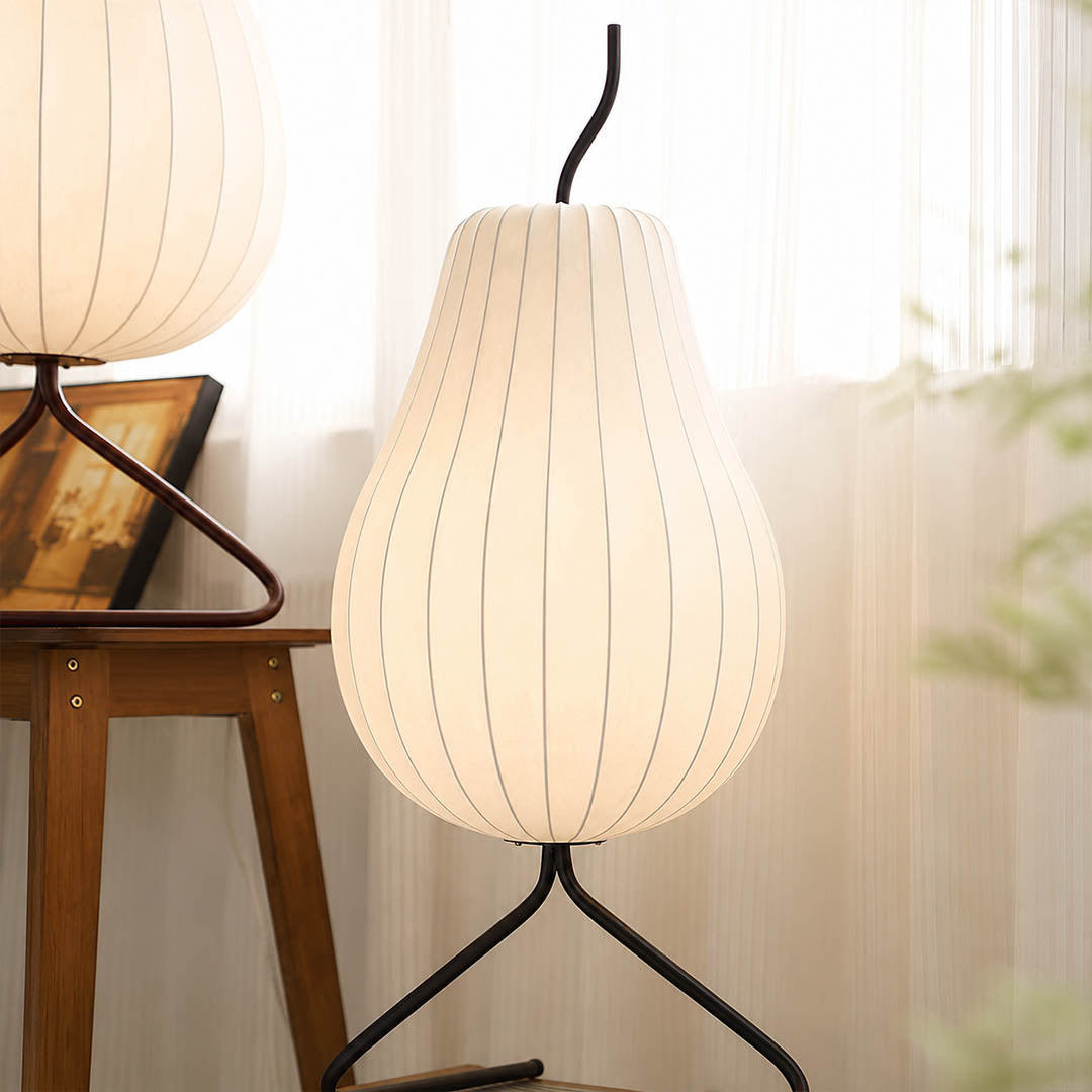 Rina Silk Pear Floor Lamp