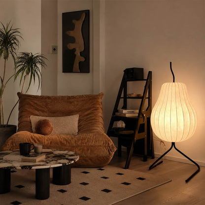 Rina Silk Pear Floor Lamp