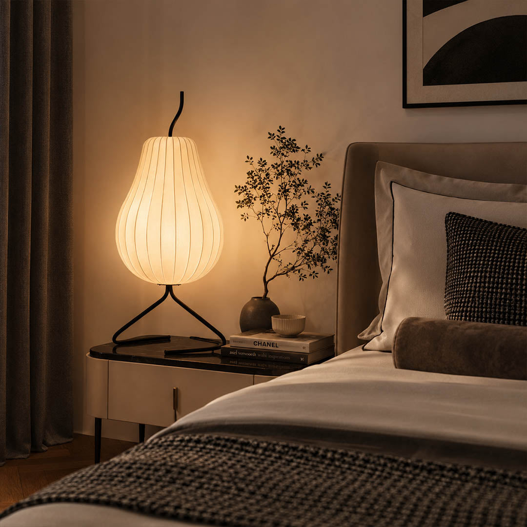Rina Silk Pear Floor Lamp