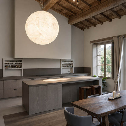 Selene Silk Moon Pendant Light